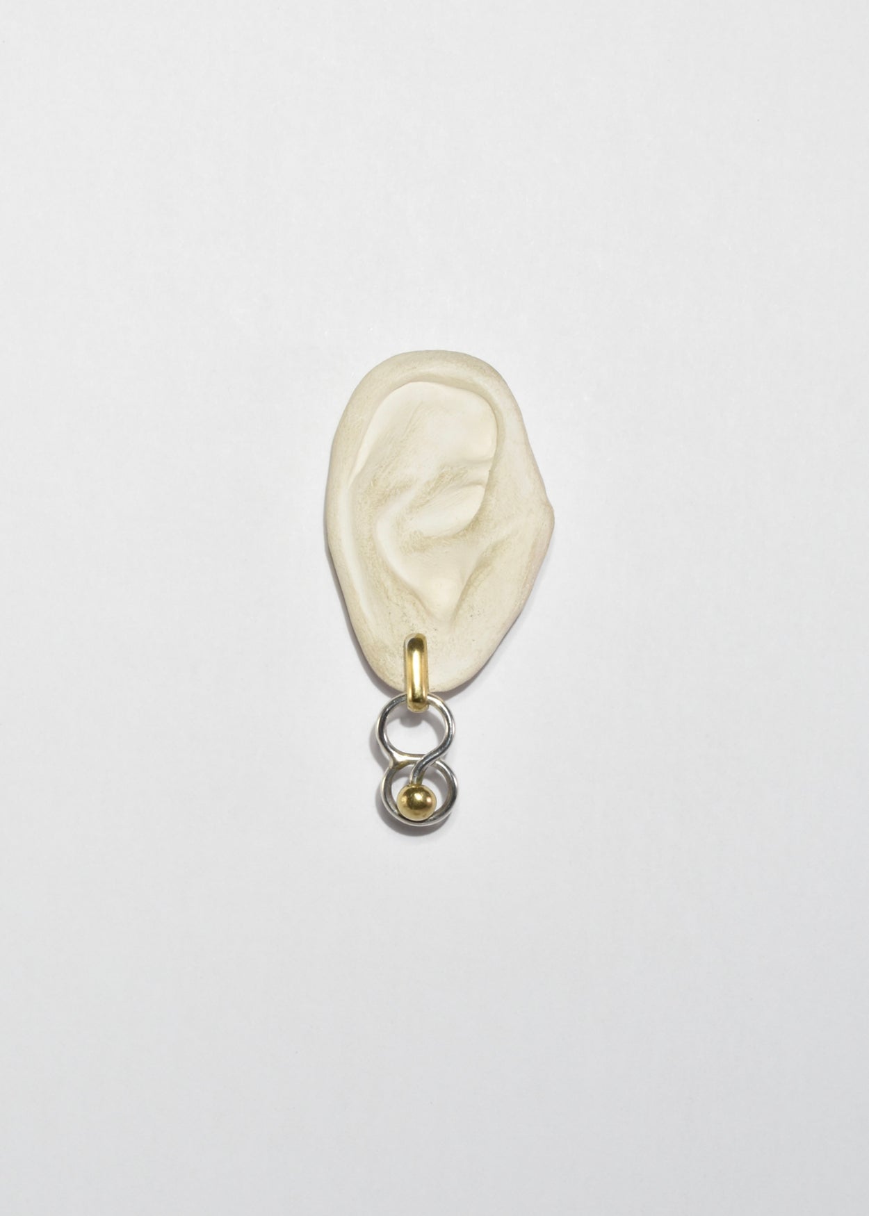 Sculptural Two-Tone Earrings