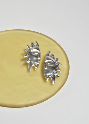 Silver Sun Earrings