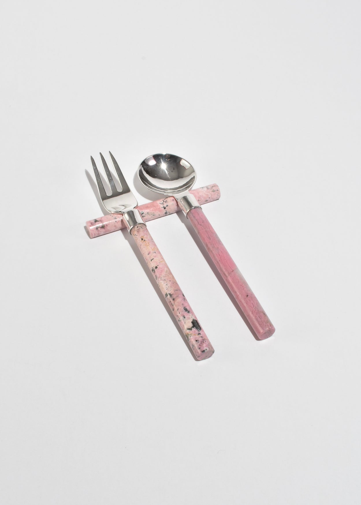 Cutlery Rest Set in Pink Rhodonite