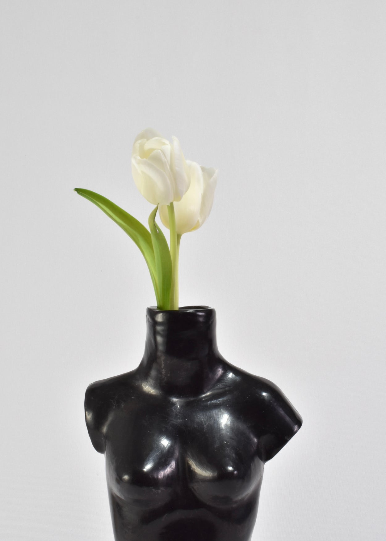 Black Torso Vase