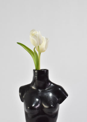 Black Torso Vase