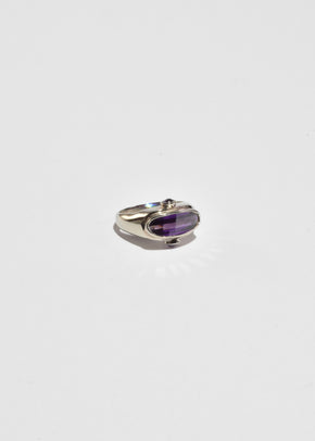 Faceted Modernist Amethyst Ring