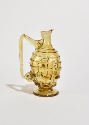 Yellow Glass Pitcher