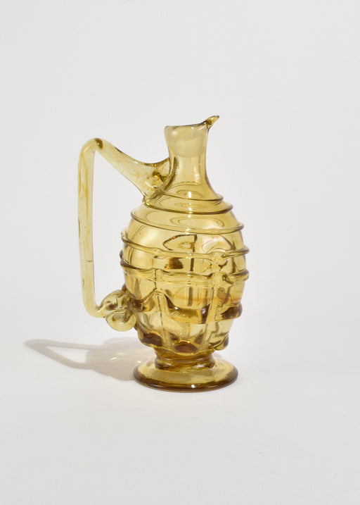 Yellow Glass Pitcher