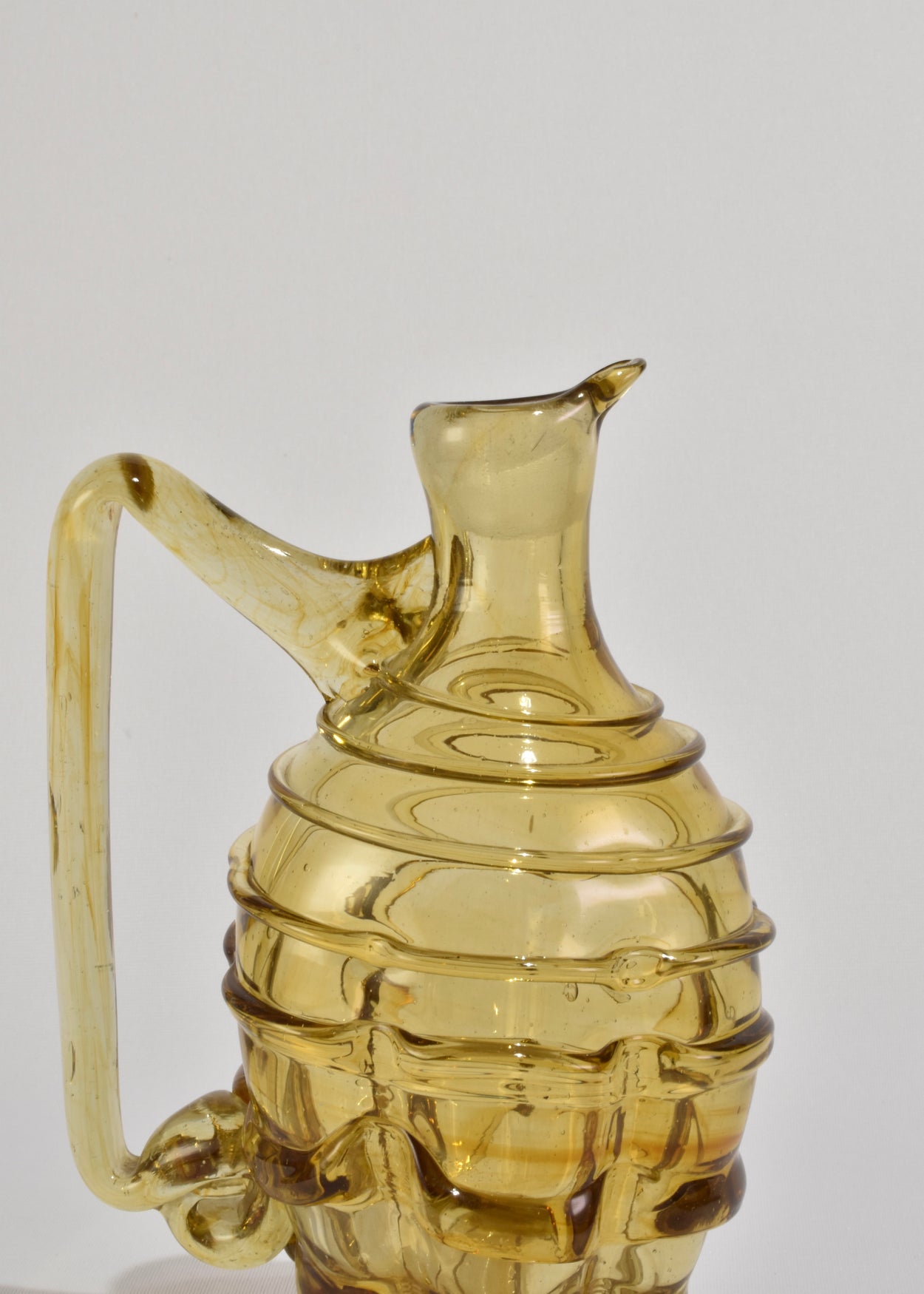 Yellow Glass Pitcher