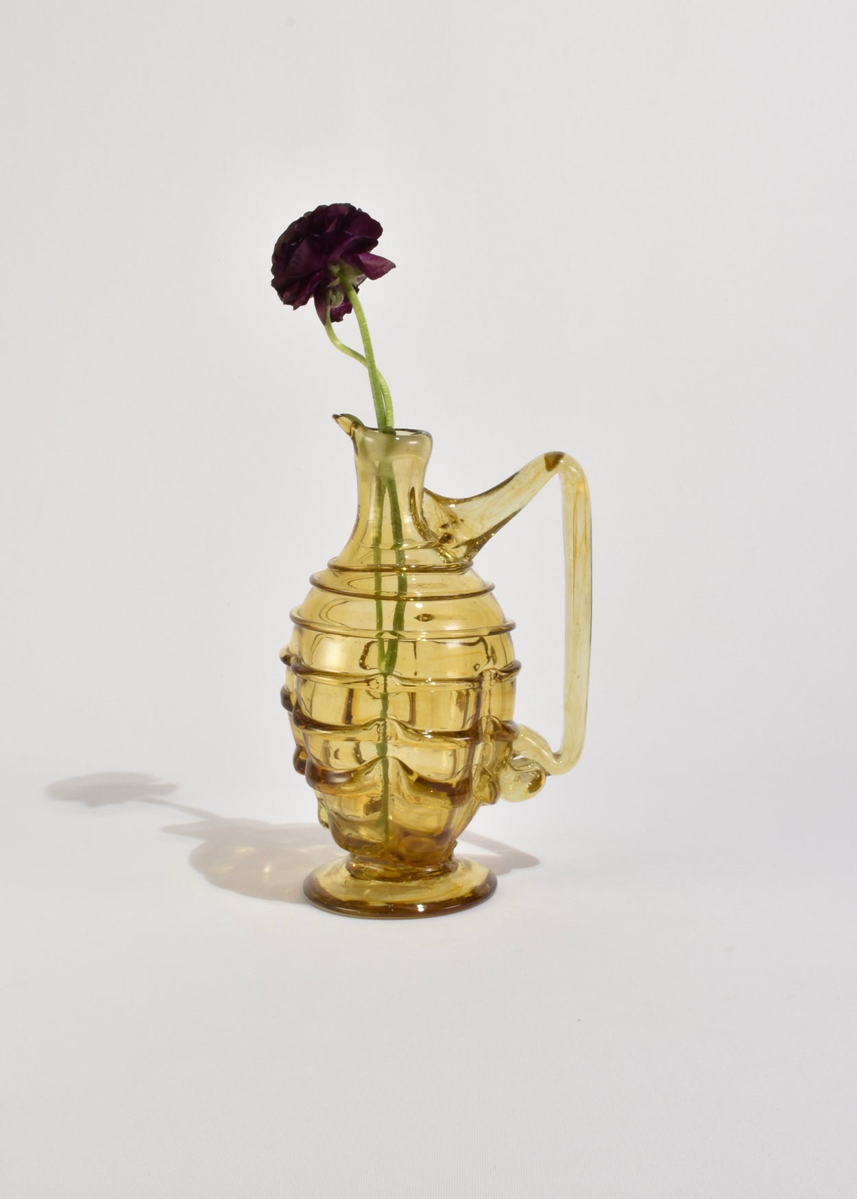 Yellow Glass Pitcher