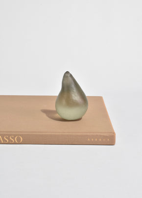 Glass Pear in Grey