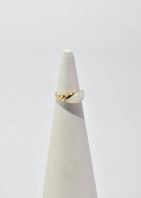 Gold Mother of Pearl Ring