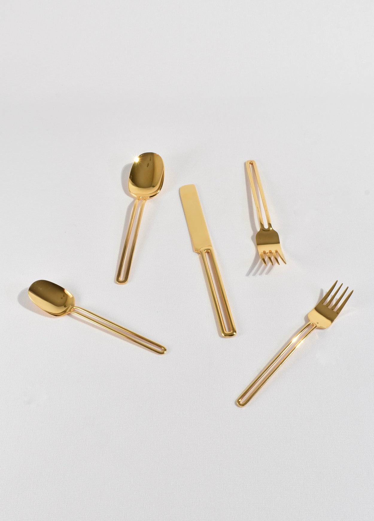 Gold Cutout Flatware Set