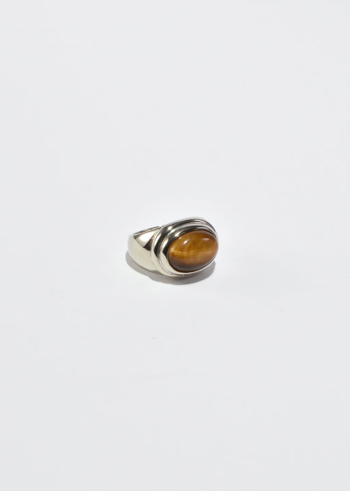 Silver Tiger's Eye Ring