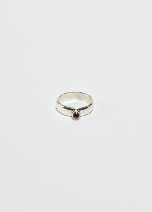 Silver Garnet Ring