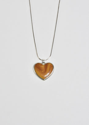 Tiger's Eye Heart Necklace