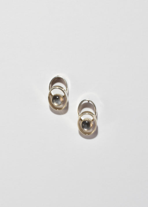 Oval Link Moonstone Earrings