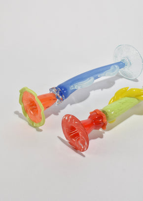 Colorful Blown Glass Candleholders