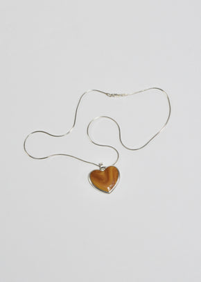 Tiger's Eye Heart Necklace