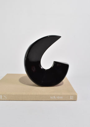 Black Curved Vase