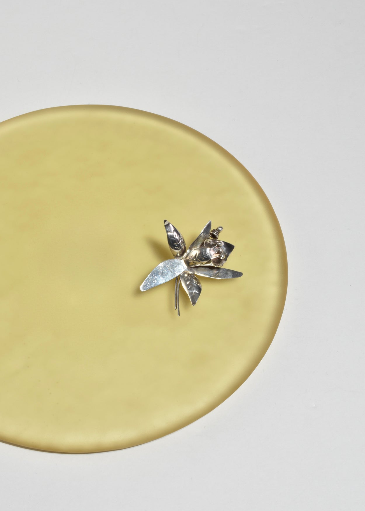 Silver Orchid Brooch