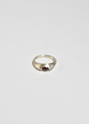 Garnet Ellipse Ring