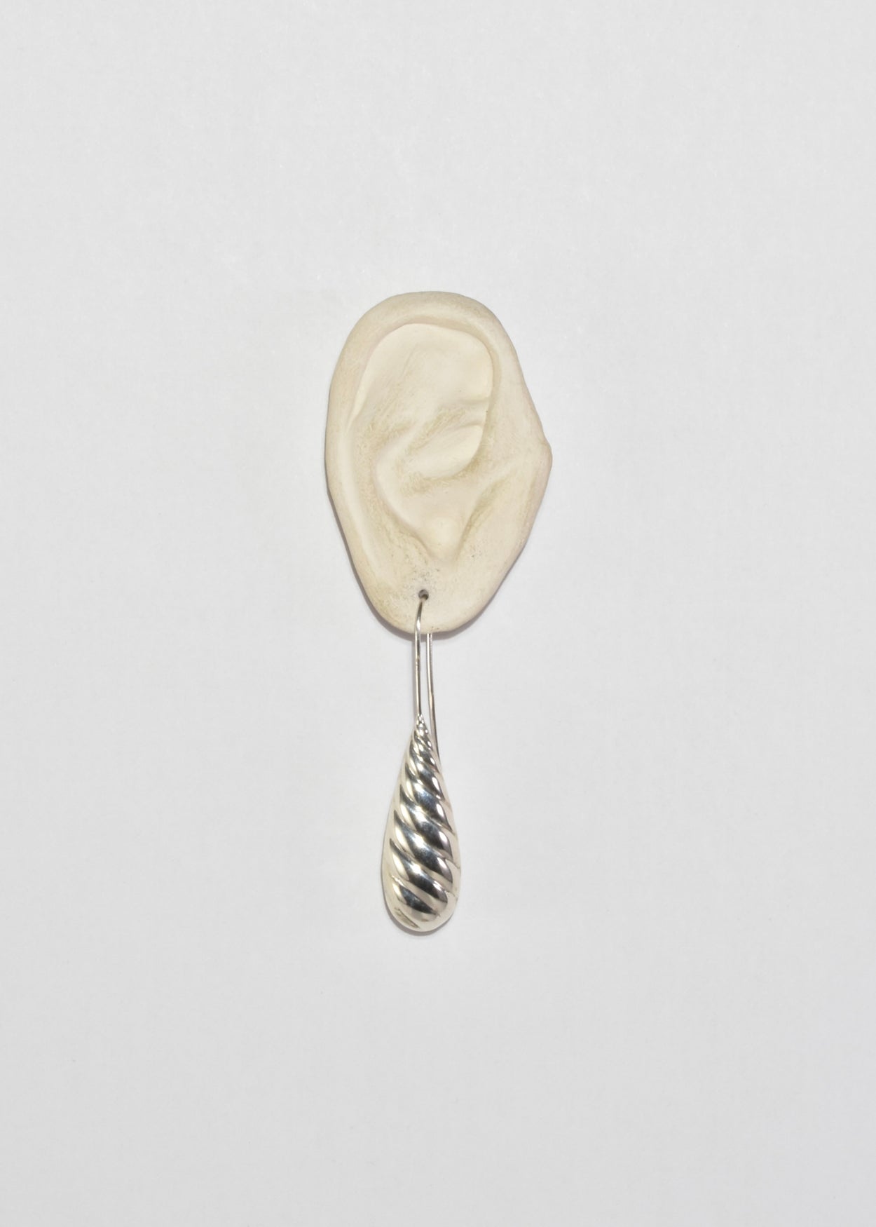 Ribbed Teardrop Earrings