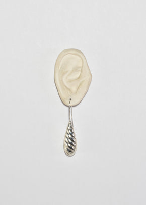 Ribbed Teardrop Earrings