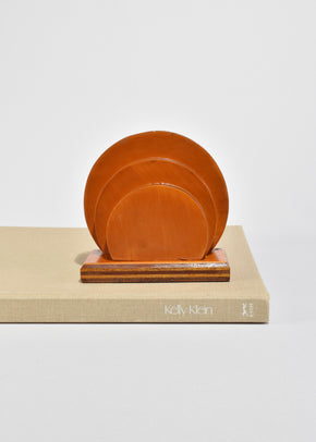 Rounded Wooden Bookends