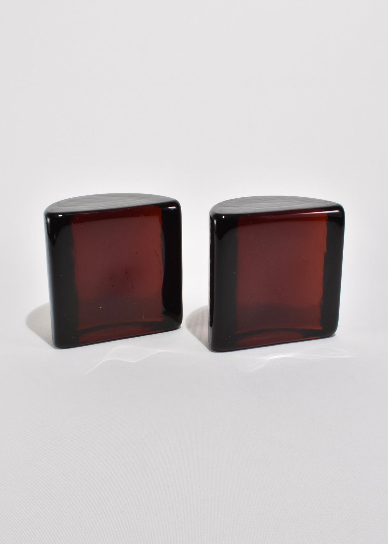 Amber Glass Bookends