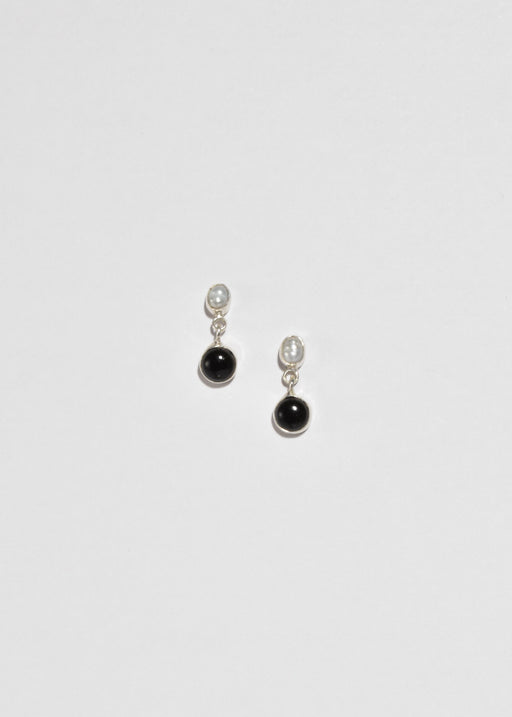 Onyx Pearl Earrings