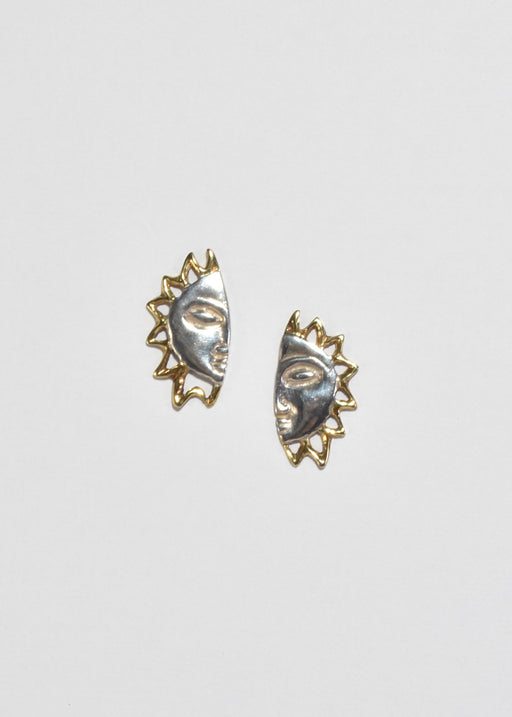 Two-Tone Sun Earrings