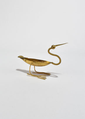 Brass Bird Ashtray