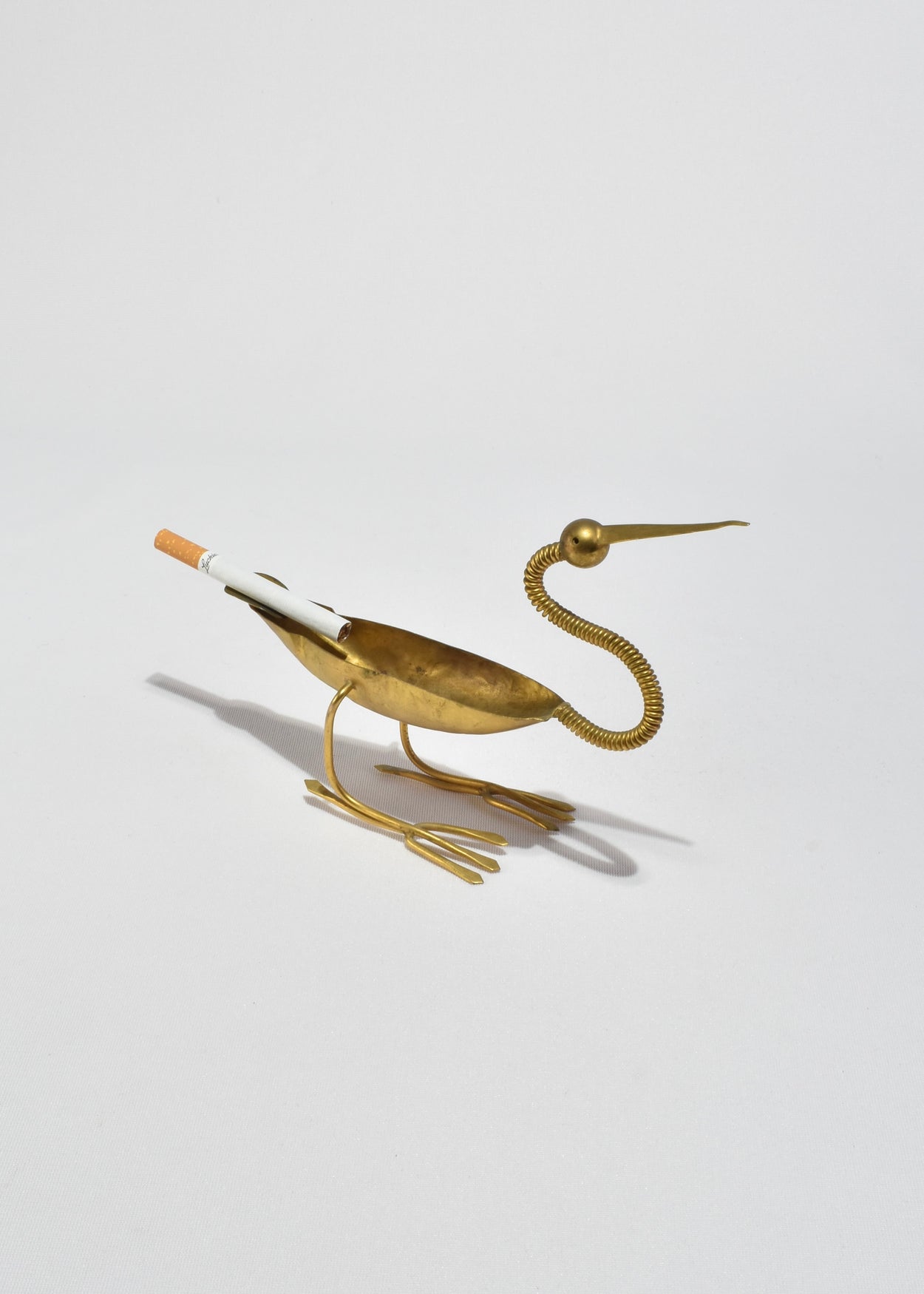 Brass Bird Ashtray