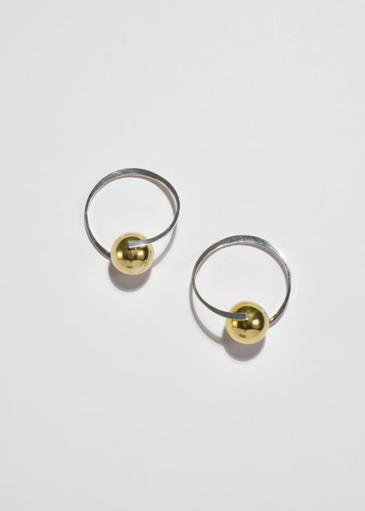 Curved Sphere Statement Earrings