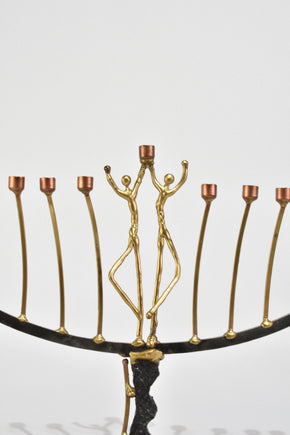 Figural Metal Menorah