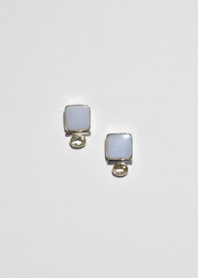 Chalcedony Aquamarine Earrings