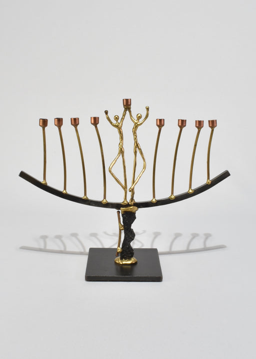 Figural Metal Menorah