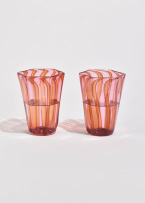 Striped Venetian Glass Set