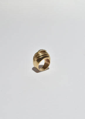 Gold Diamond Pinky Ring