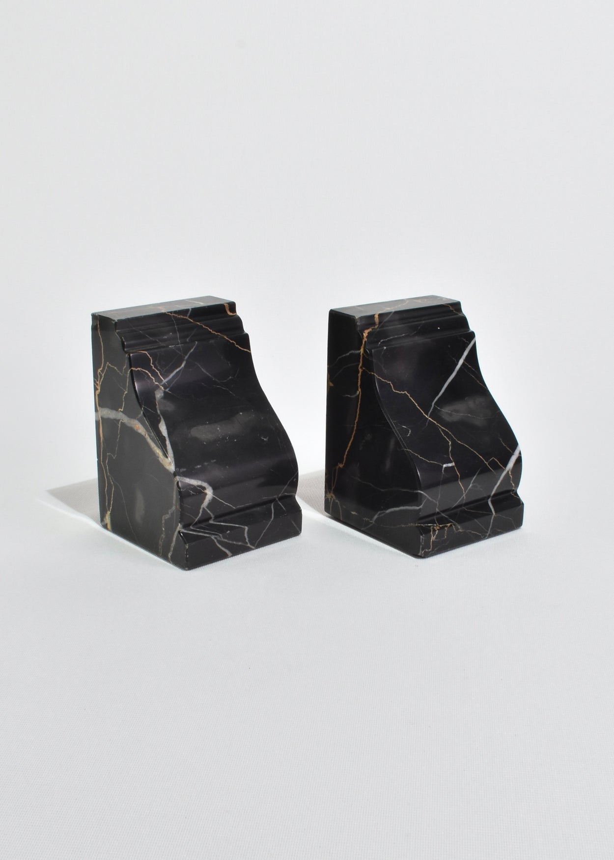 Black Marble Bookends