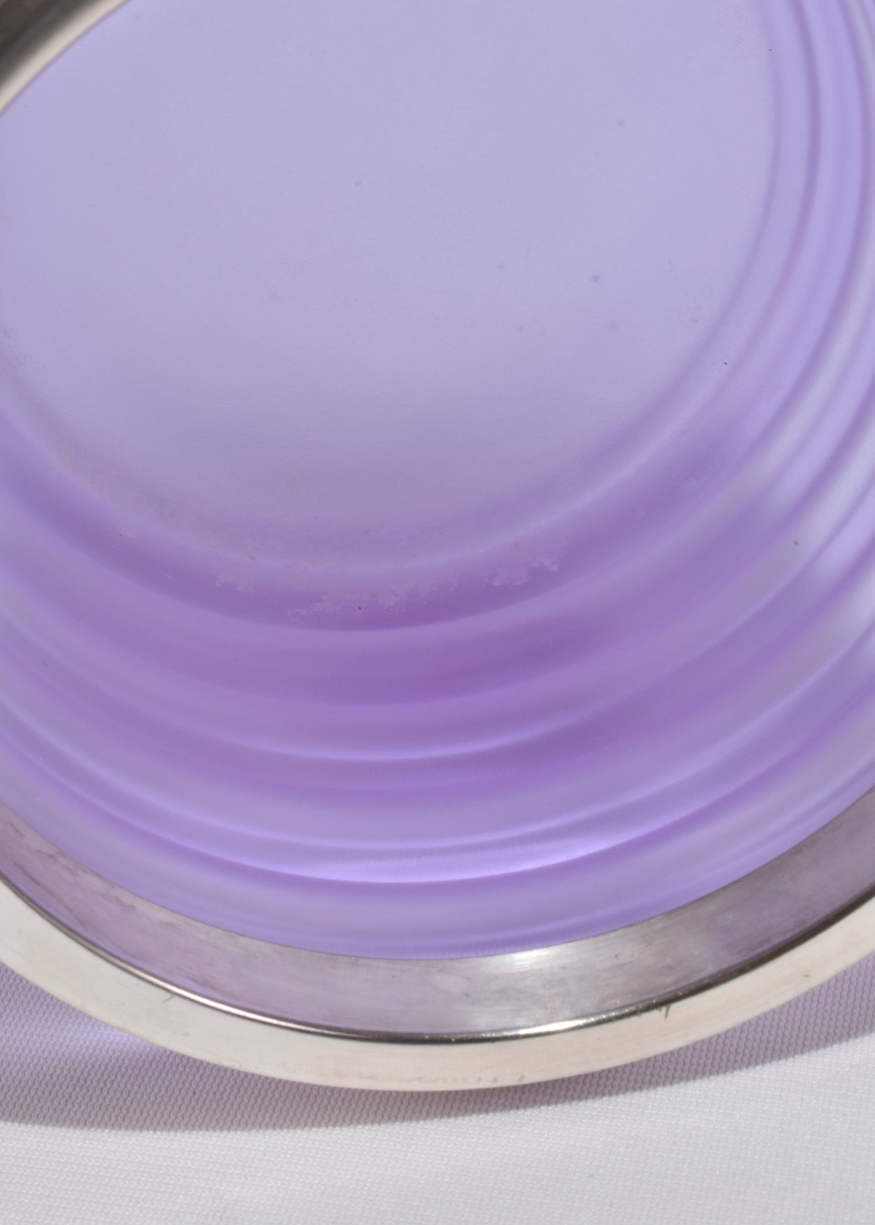Ribbed Glass Ice Bucket