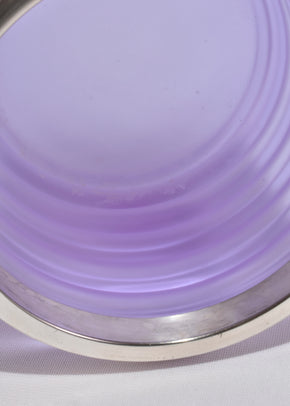 Ribbed Glass Ice Bucket