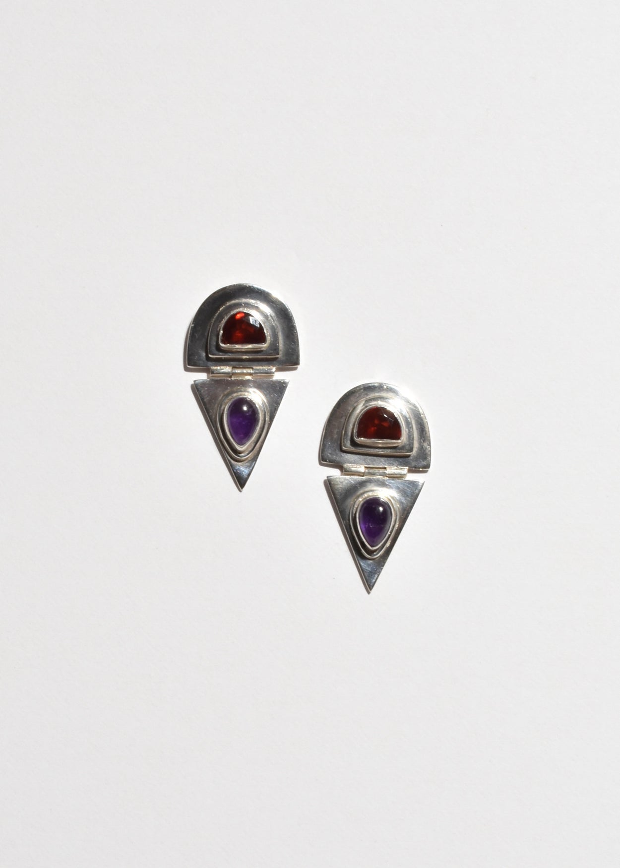 Garnet Amethyst Earrings