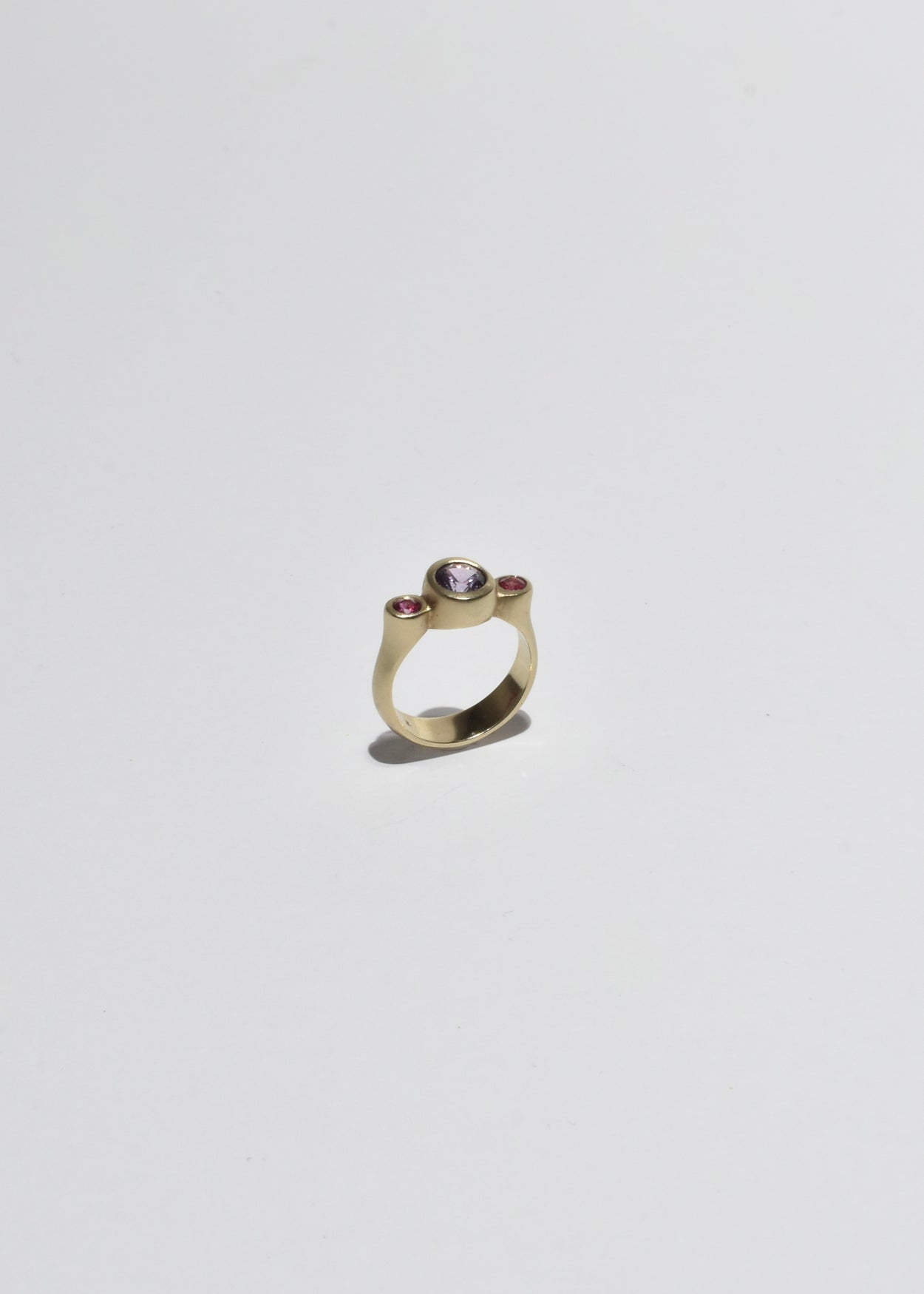 Tourmaline Amethyst Gold Ring