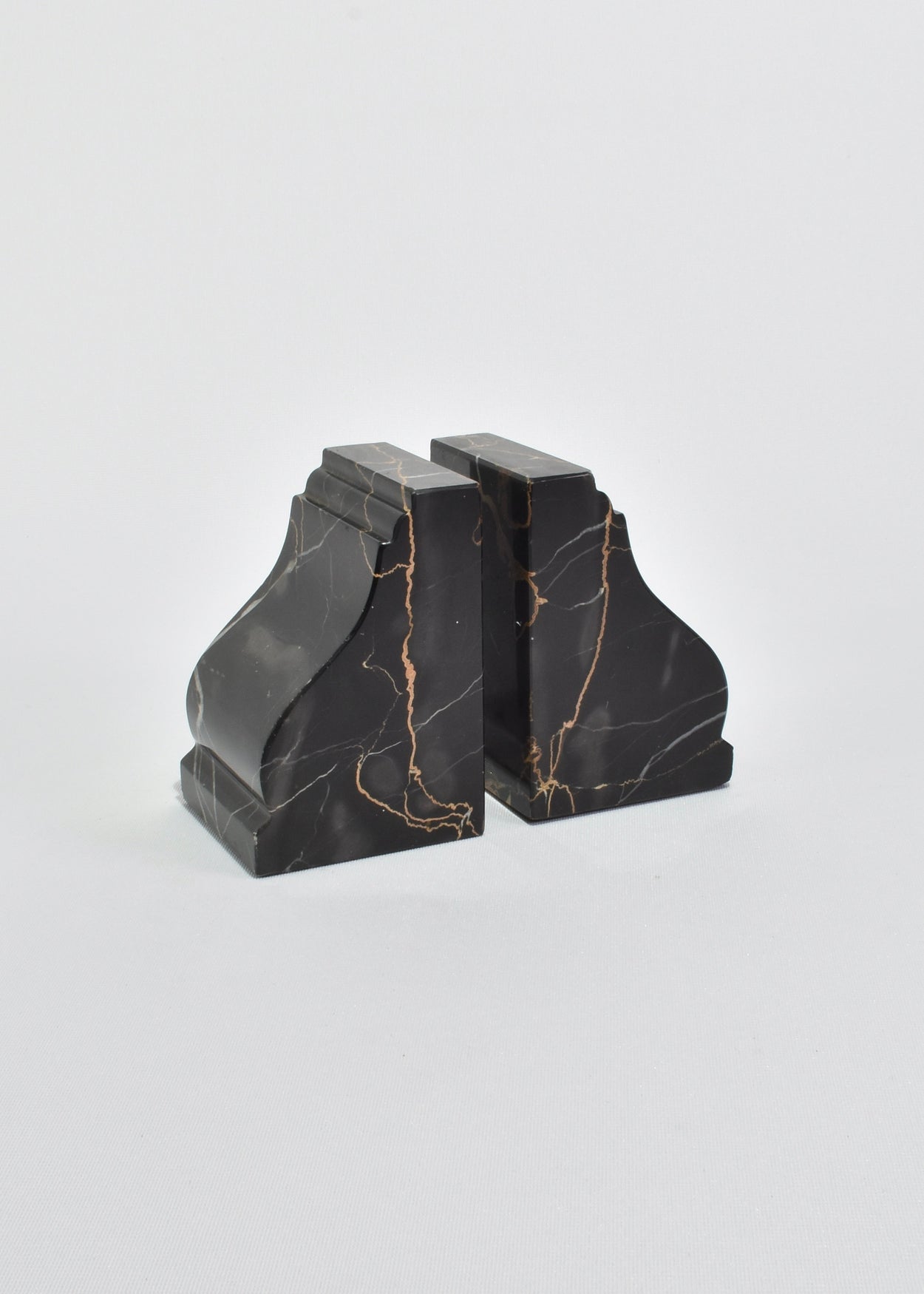 Black Marble Bookends