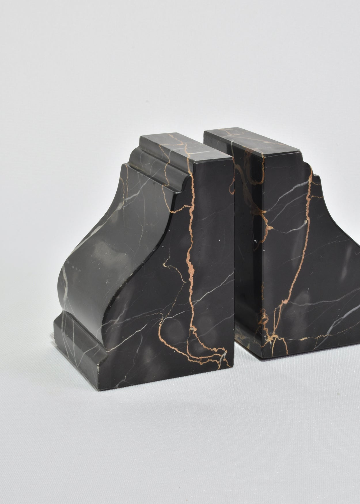 Black Marble Bookends