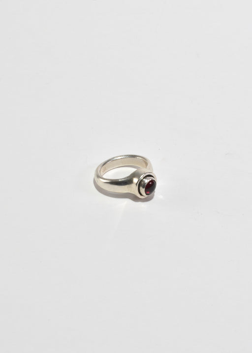 Round Garnet Ring