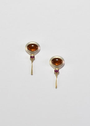 Amber Tourmaline Earrings