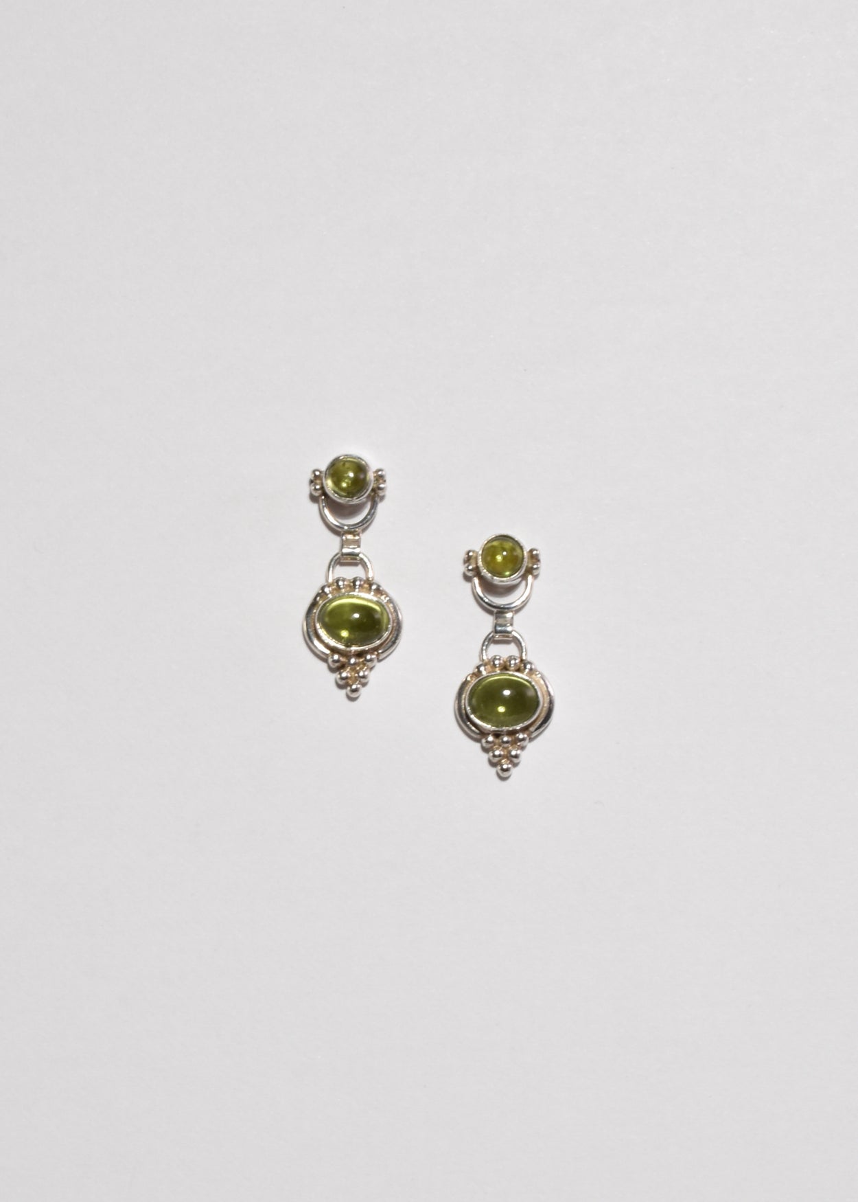 Silver Peridot Earrings