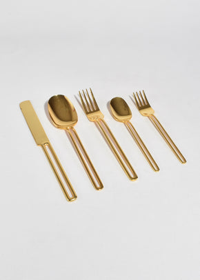 Gold Cutout Flatware Set