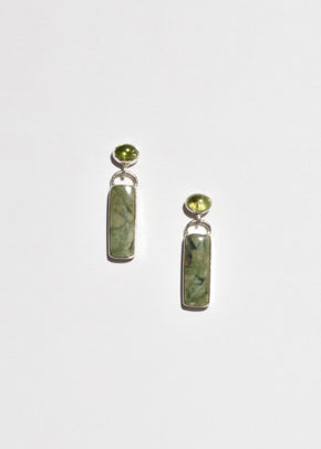 Peridot Rhyolite Earrings