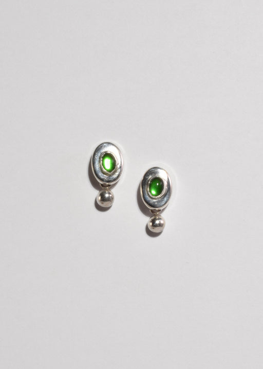 Green Glass Earrings