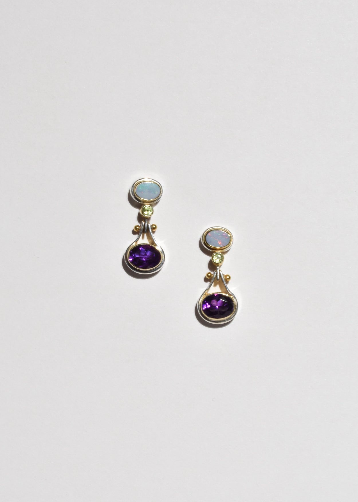 Opal Amethyst Peridot Earrings